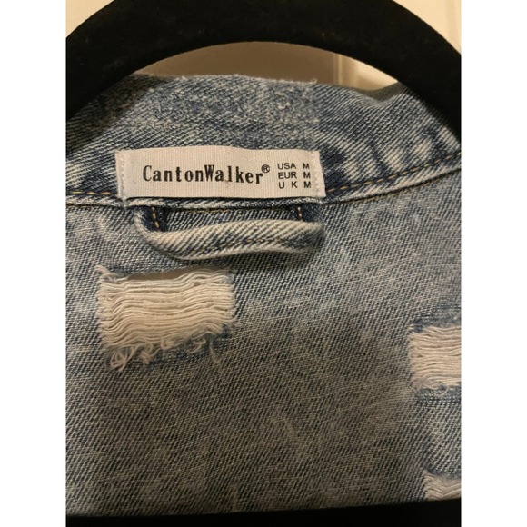 CANTON WALKER| WOMENS JEAN JACKET| SIZE‎ MEDIUM - Picture 9 of 10